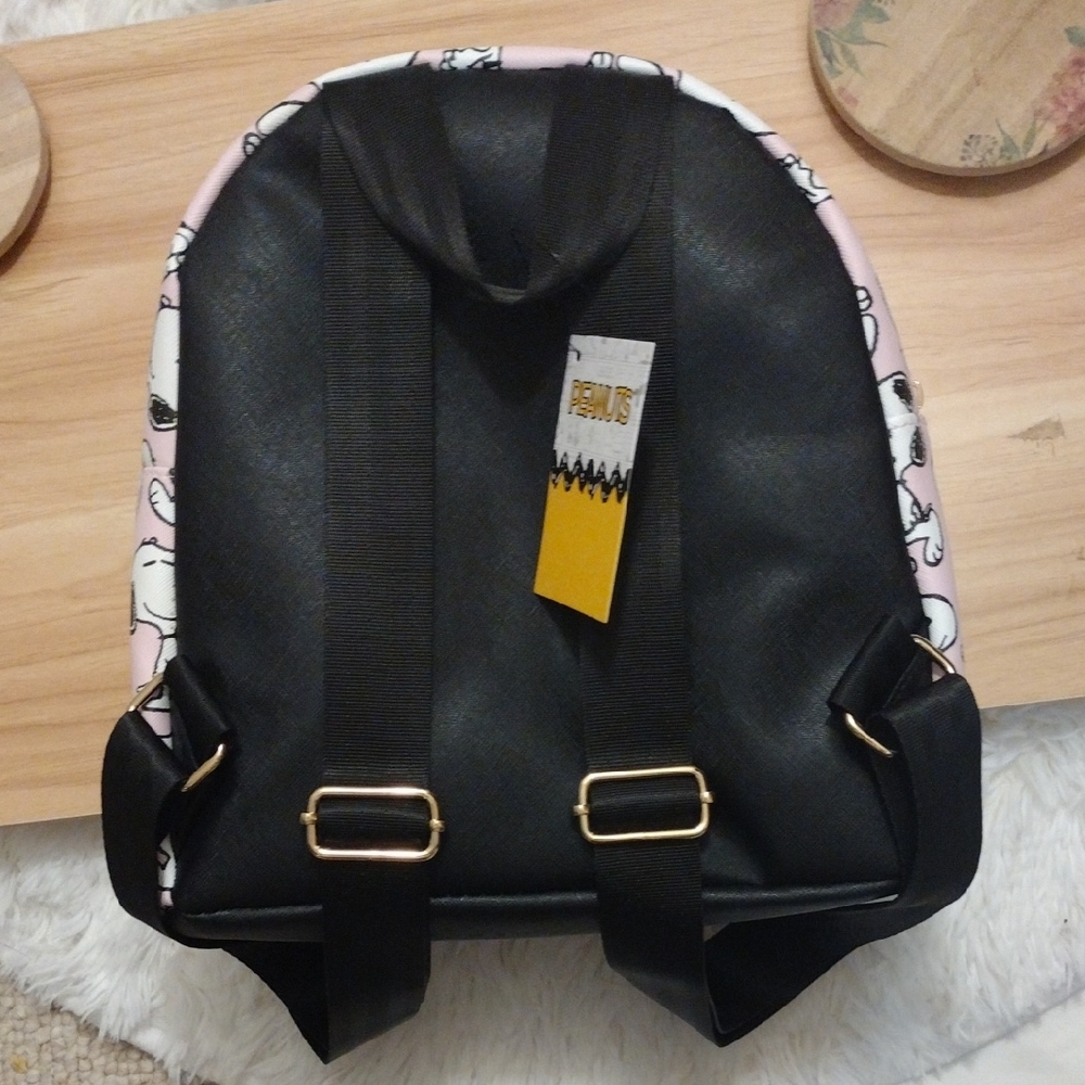 Peanuts Snoopy Patterned Pink Mini Backpack 🆕 NWT - image 7